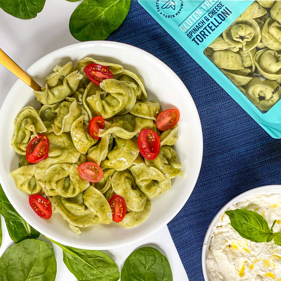 Fresh Gluten-Free Spinach and Cheese Tortelloni (6-Pack)